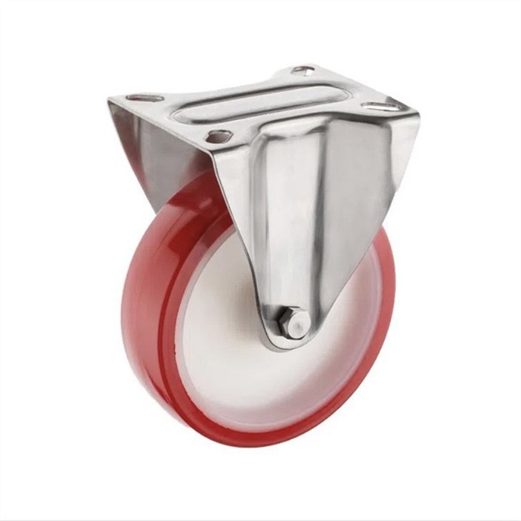 Fixed PU Stainless Steel Industrial Caster